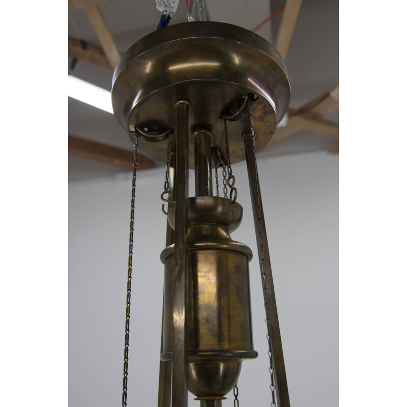 Vintage adjustable Art Nouveau chandelier, 1910