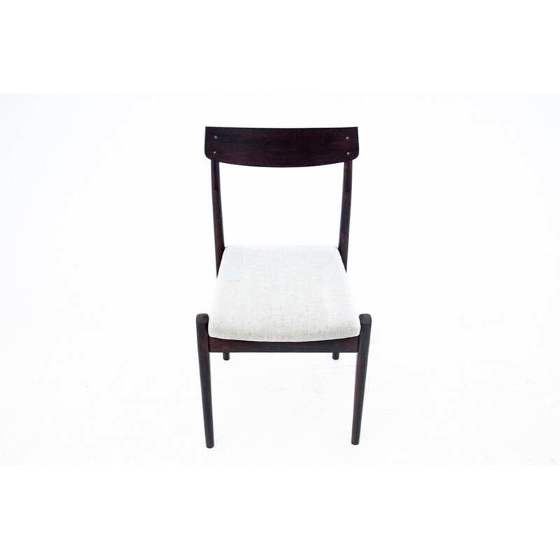 Juego de 4 sillas vintage de tela, años 60