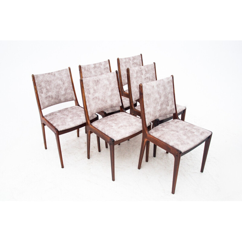 Set of 6 vintage teak chairs by Uldum Mobelfabrik, Denmark 1960s