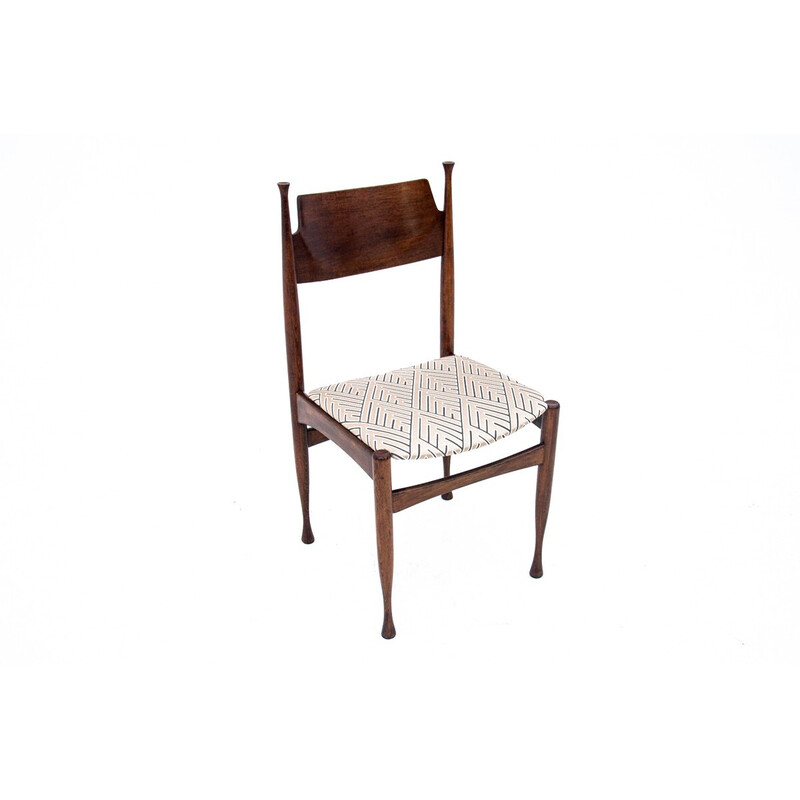 Juego de 6 sillas vintage de teca Escandinavia, años 40