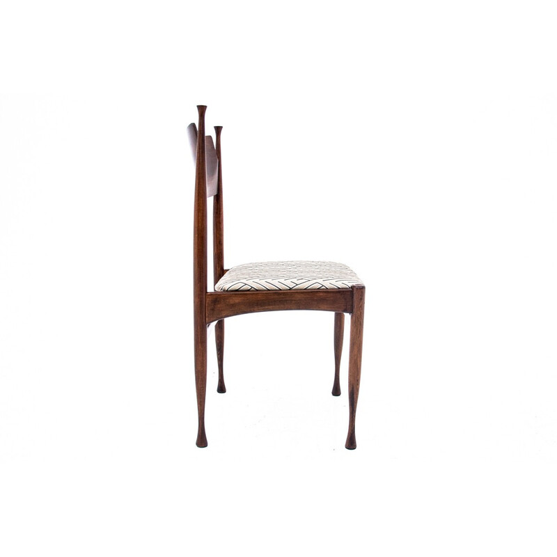 Juego de 6 sillas vintage de teca Escandinavia, años 40