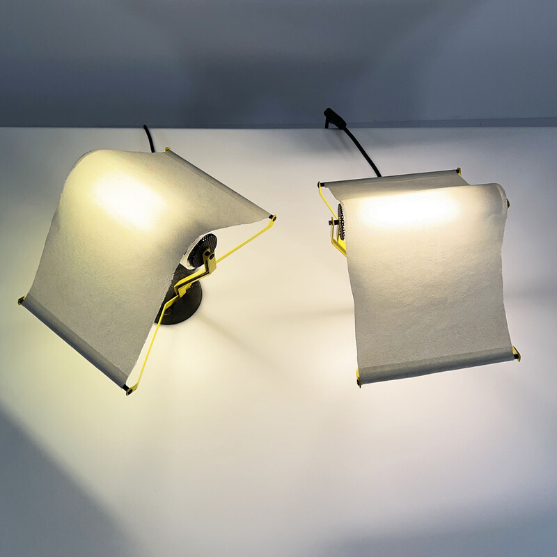 Pair of vintage Icaro wall lamps by Sandi Renko for Egoluce, 1980s