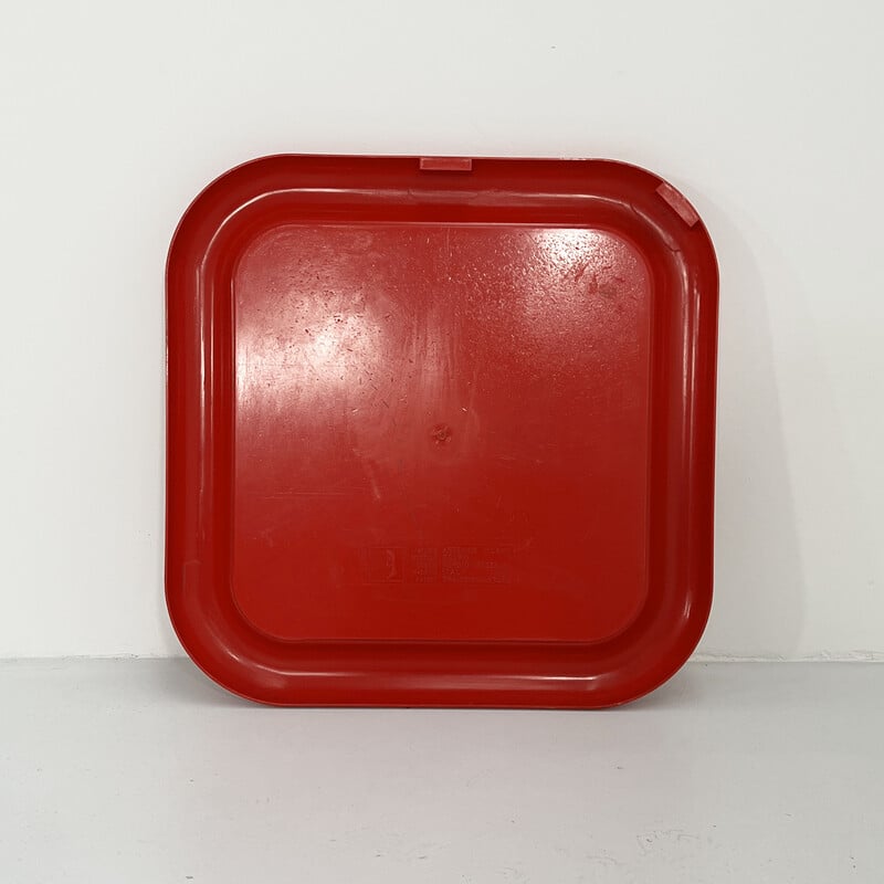 Specchio Delfo rosso vintage di Sergio Mazza per Artemide, 1960