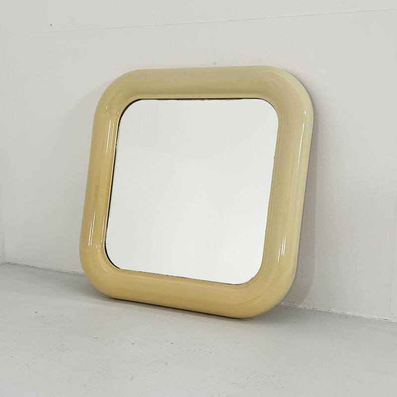 Espejo vintage Delfo blanco de Sergio Mazza para Artemide, años 60