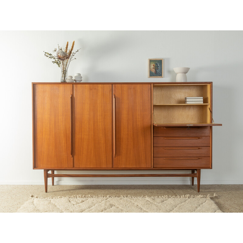 Teca Vintage Highboard para Heinrich Riestenpatt, Alemanha Anos 60