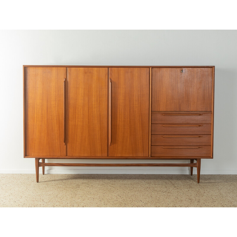 Vintage Highboard aus Teakholz für Heinrich Riestenpatt, Deutschland 1960er Jahre