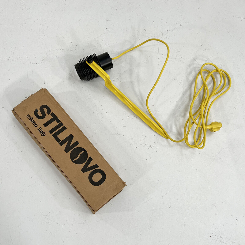 Vintage yellow Spotlight planter lamp by Stilnovo, 1980s