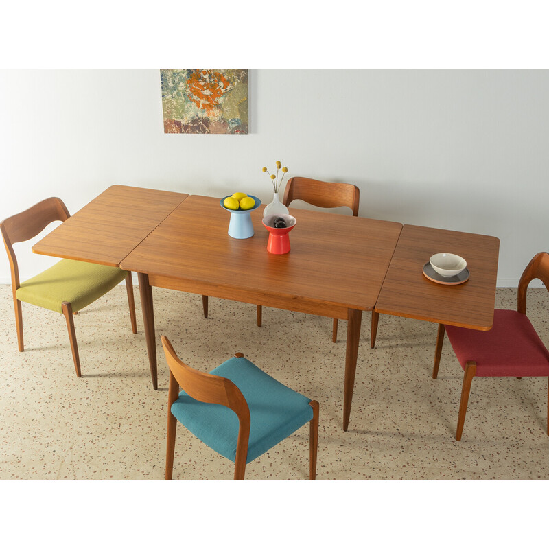 Mesa de teca extensível Vintage, Alemanha 1960