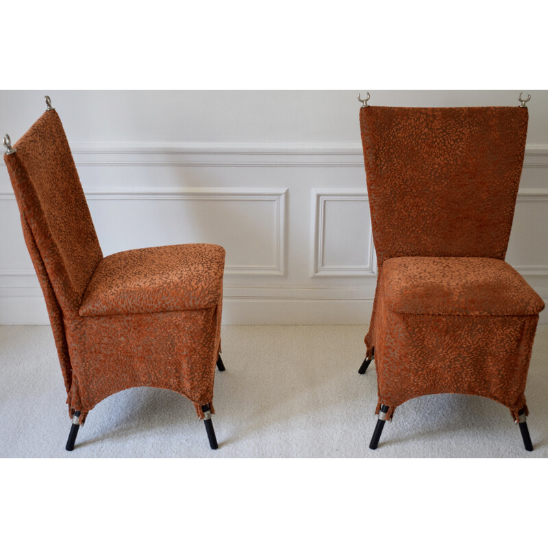 Pair of vintage chairs "Day and night" by Elizabeth Garouste and Mattia Bonetti for Bgh, 1991