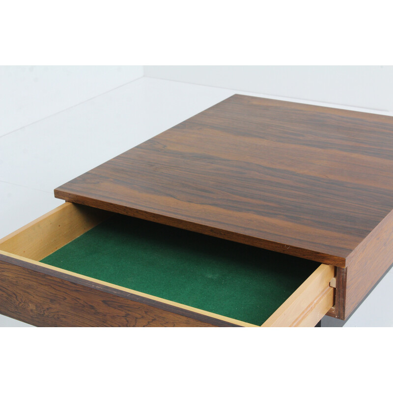 Table basse vintage en palissandre avec tiroir