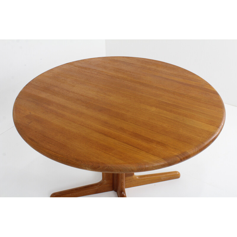 Vintage extendable round table in teak for Gudme Mobelfabrik, Denmark 1960