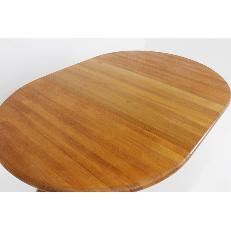 Vintage extendable round table in teak for Gudme Mobelfabrik, Denmark 1960