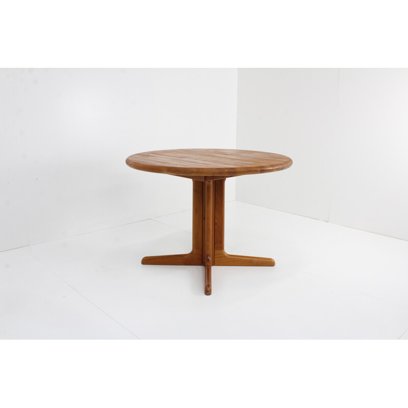 Vintage uittrekbare ronde tafel in teak voor Gudme Mobelfabrik, Denemarken 1960