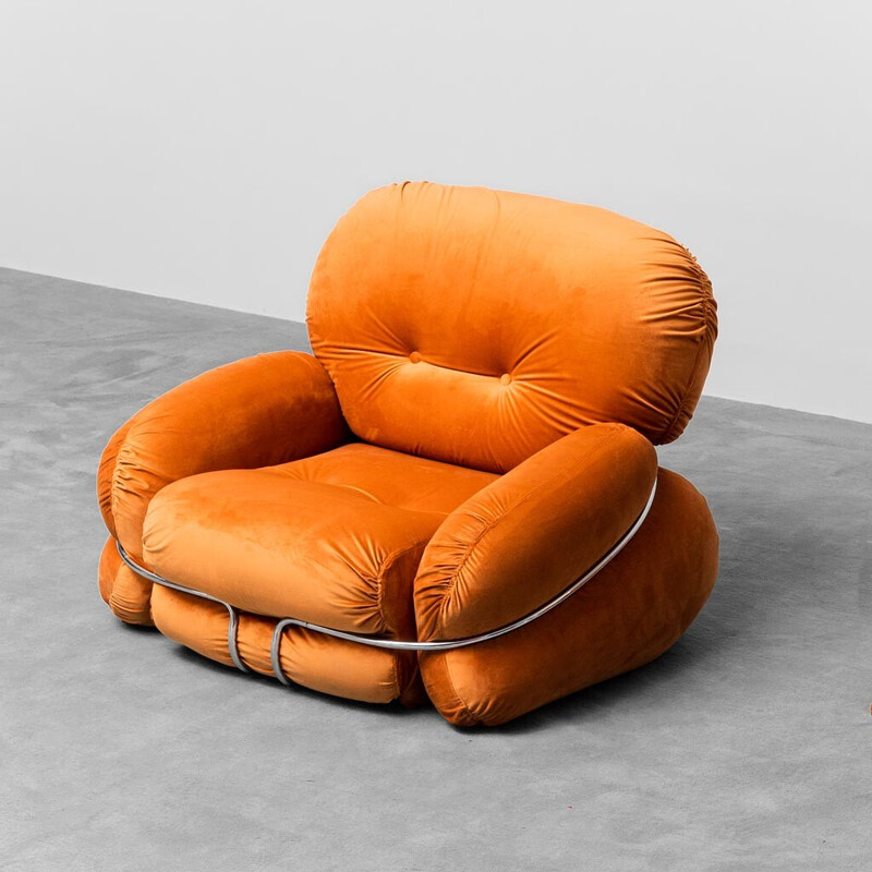 Pareja de sillones Okay vintage de Adriano Piazzesi, 1970