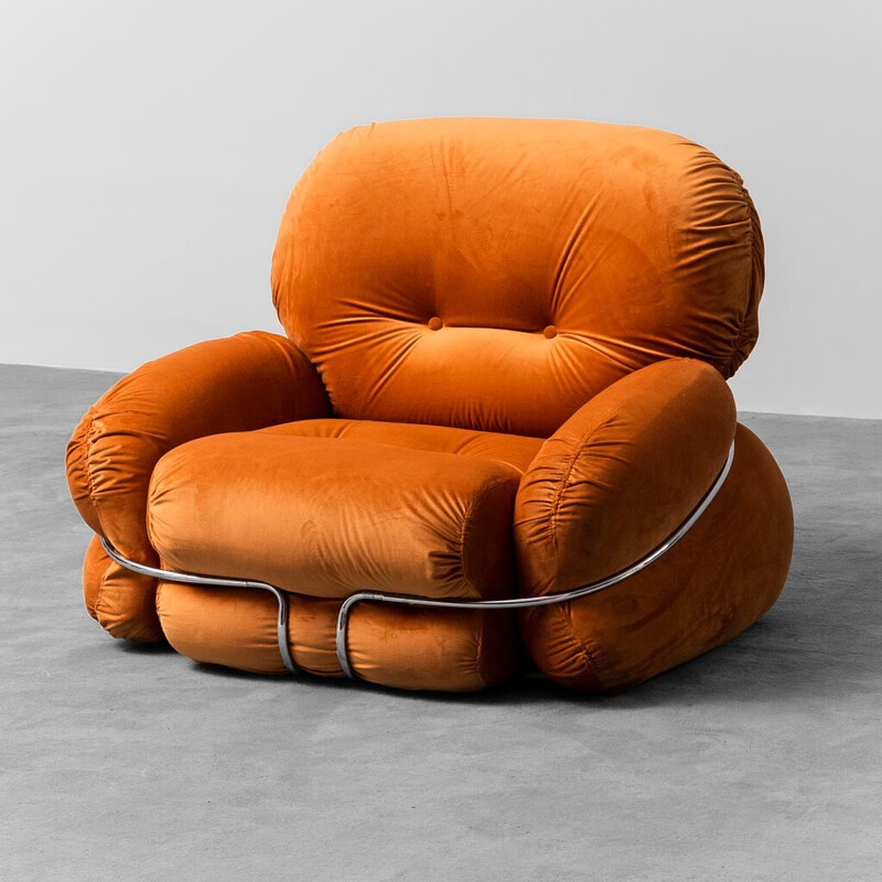 Pareja de sillones Okay vintage de Adriano Piazzesi, 1970