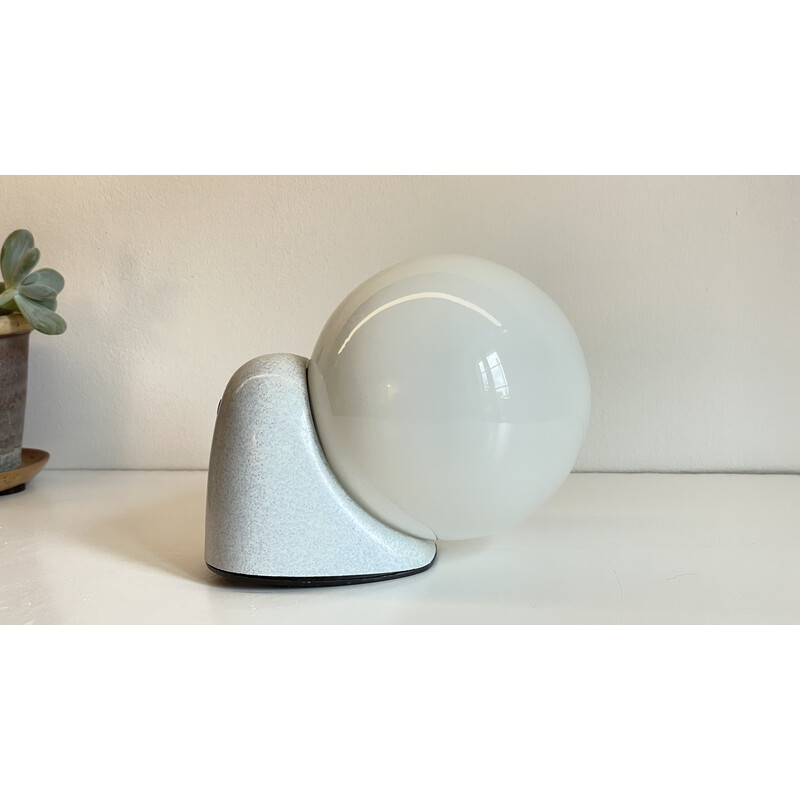 Vintage wall lamp in opaline glass, France 1970