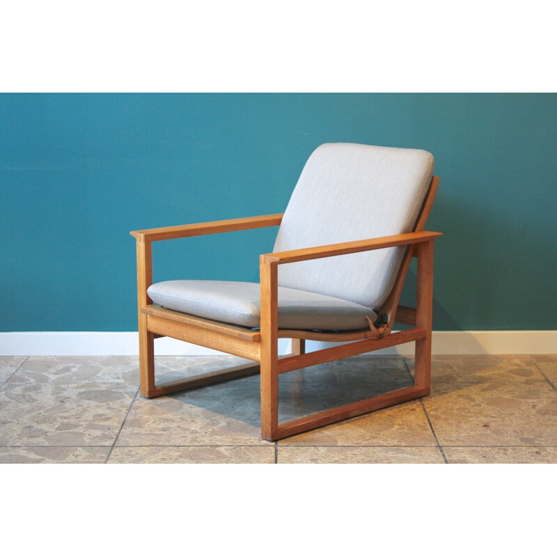 Fauteuil lounge 2256 en chêne par Børge Mogensen pour Frederica Meubles - 1950