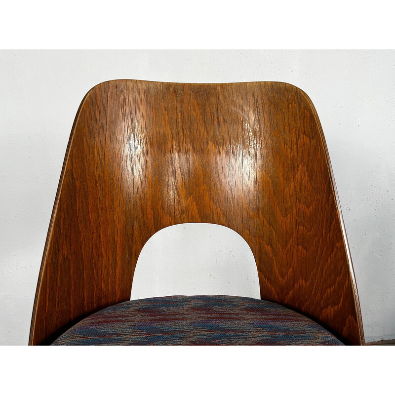 Set of 4 vintage walnut chairs model 515 by Oswald Haerdtl for Ton, 1960