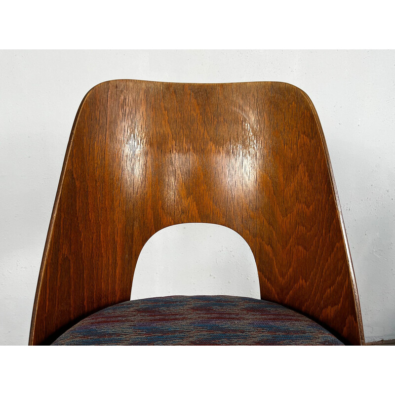 Set van 4 vintage notenhouten stoelen model 515 van Oswald Haerdtl voor Ton, 1960