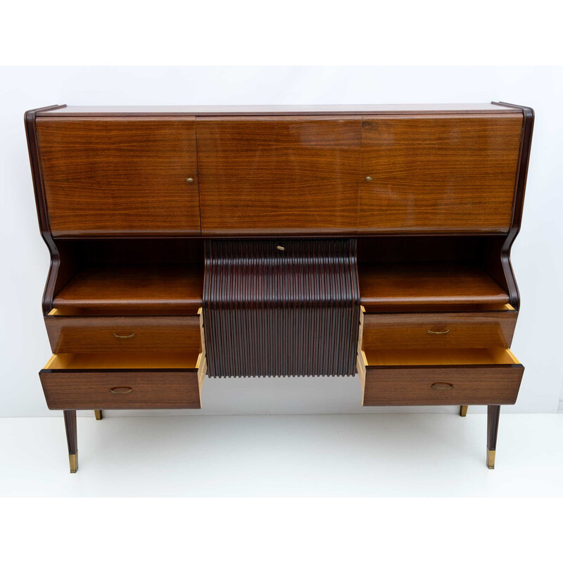 Enfilade italien vintage avec meuble bar par Osvaldo Borsani pour Furniture Varedo Borsani, 1950