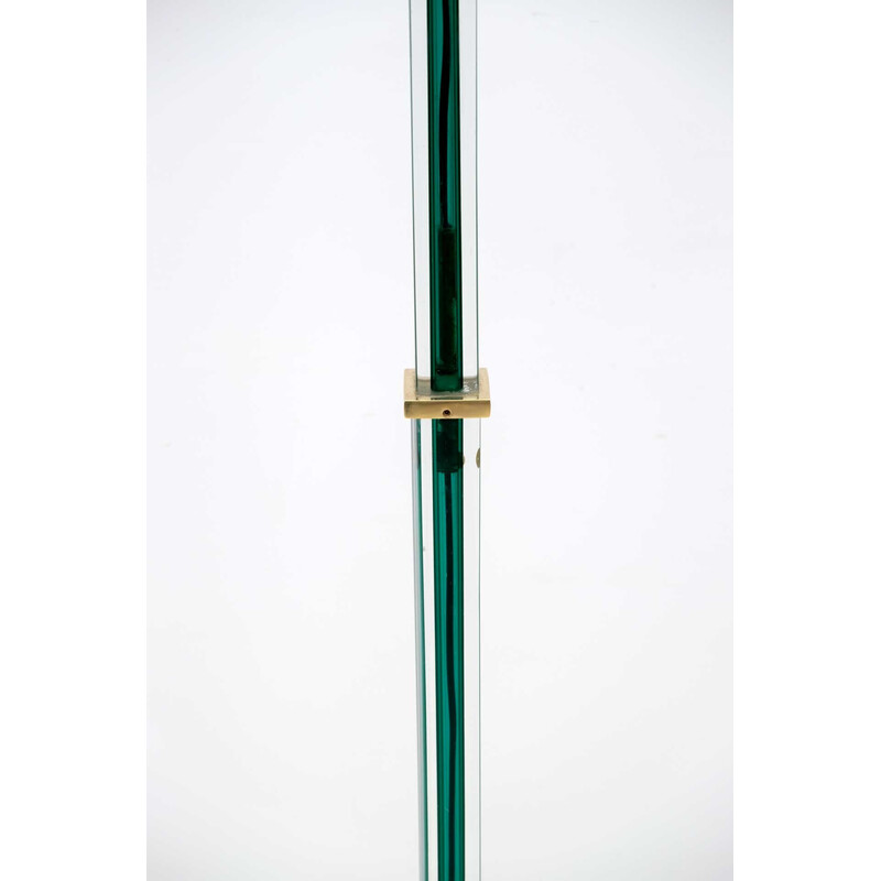 Lámpara de pie "Tolboi" de cristal de Murano de mediados de siglo en verde de Venini