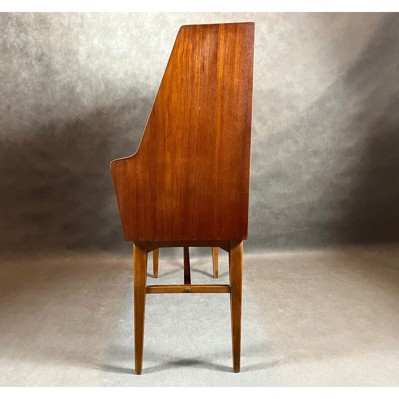 Vintage Norwegian teak secretary with 4 drawers, 1960