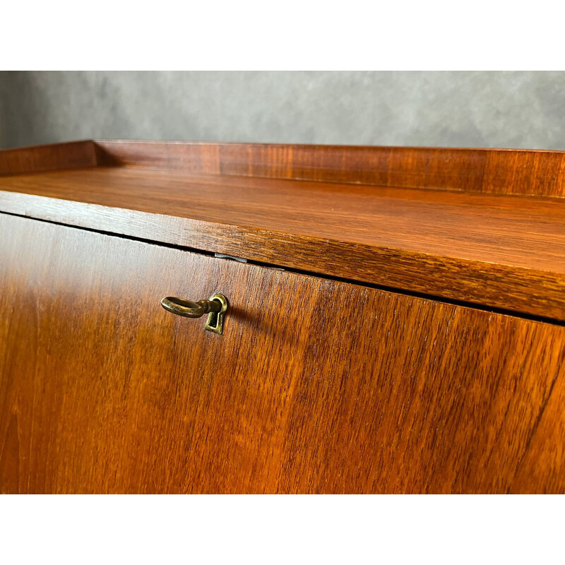 Vintage Norwegian teak secretary with 4 drawers, 1960