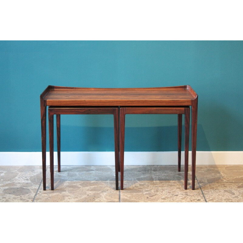 Scandinavian Jason Mobler Nesting Tables in Rosewood by Kurt Ostervig - 1950s