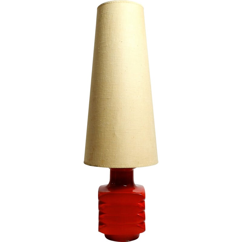 Vintage rote Space Age Keramik Stehlampe, 1960er Jahre