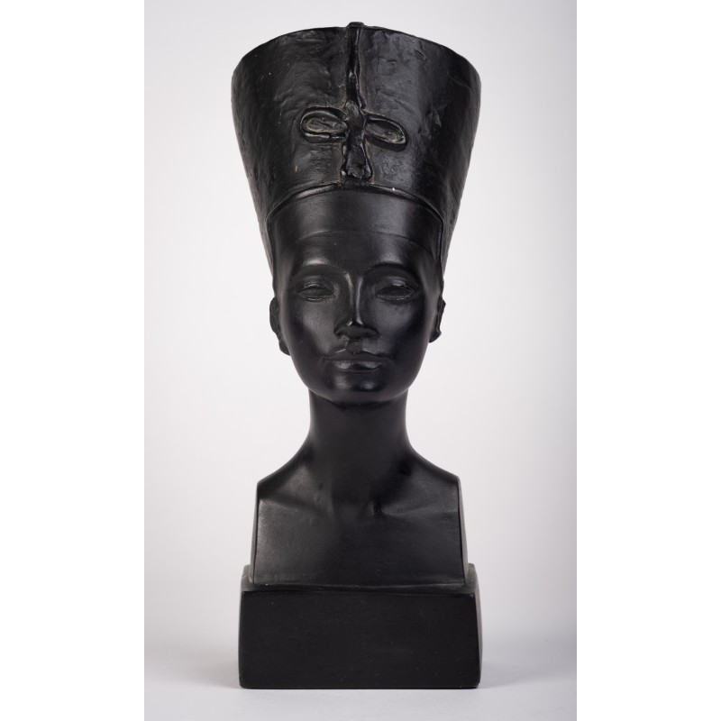 Busto in ceramica egiziana d'epoca della regina Nefertete