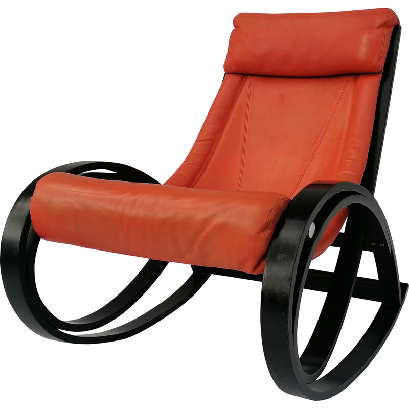 Cadeira de balanço Vintage Sgarsul de Gae Aulenti para a Poltronova
