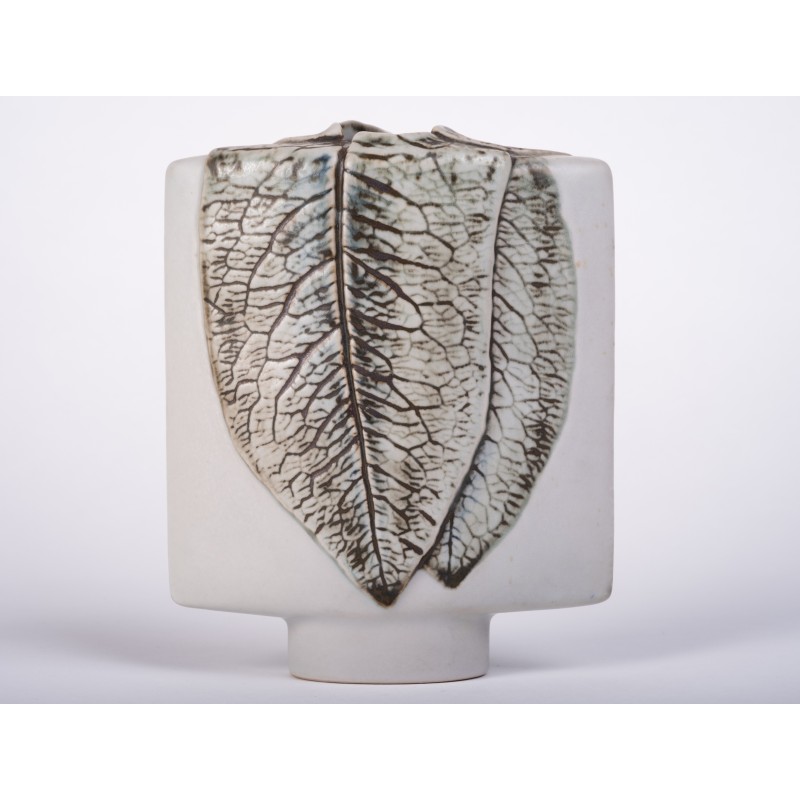 Vintage Studio Line sculptural leaf vase by Antje Bruggemann for Rosenthal, Germany 1980s