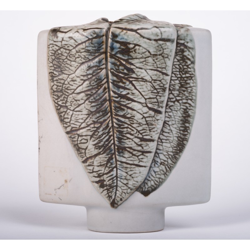 Vintage Studio Line sculptural leaf vase by Antje Bruggemann for Rosenthal, Germany 1980s