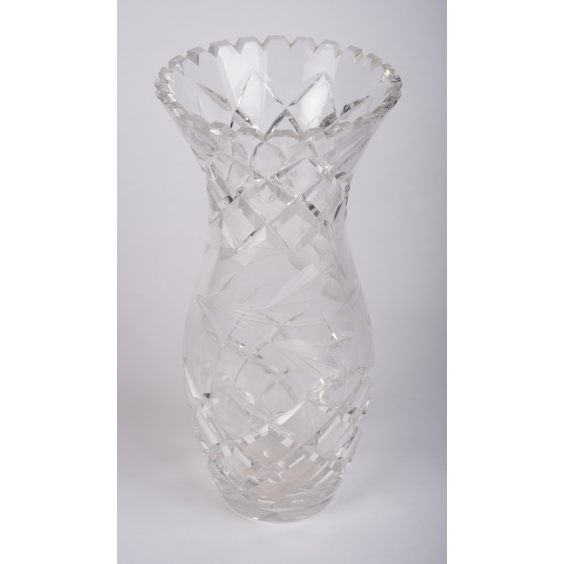 Vase danois vintage en cristal, 1960