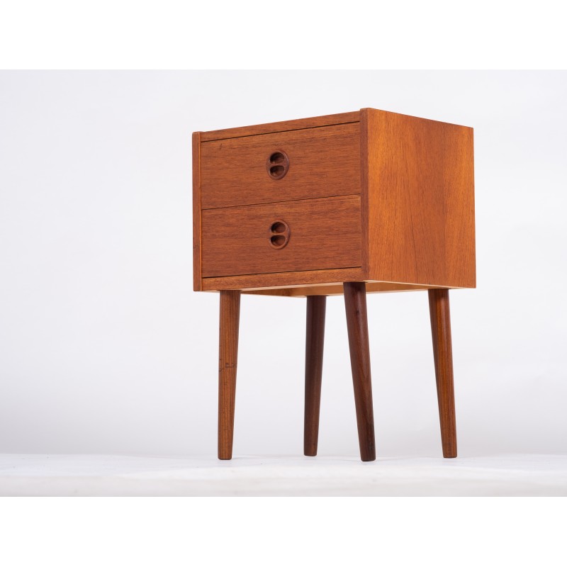 Vintage Danish night stand with 2 drawers in teak, 1960s