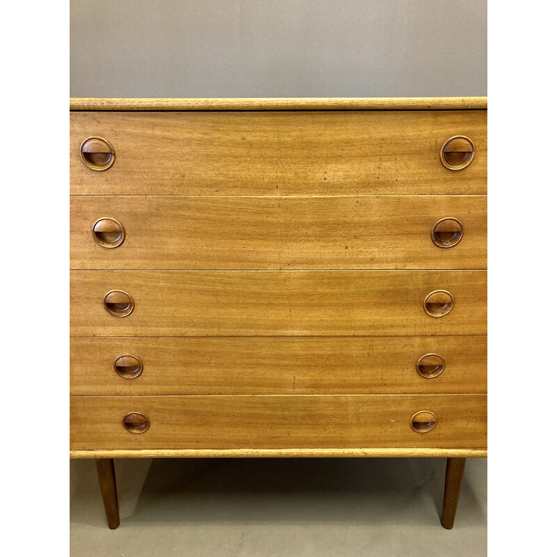 Scandinavian vintage teak chest of drawers, 1950