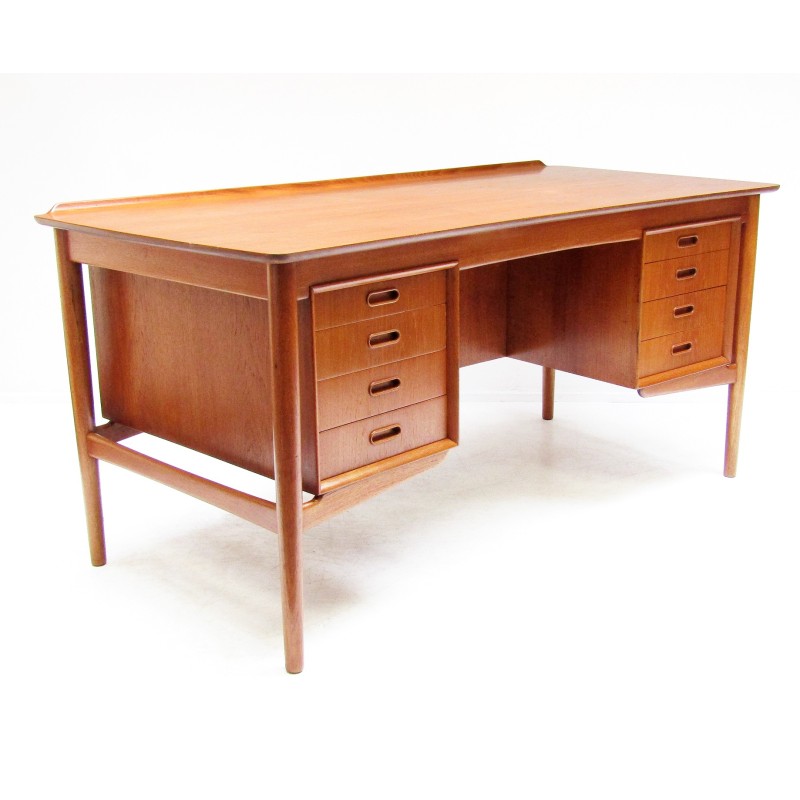 Vintage Danish desk in teak by Svend Aage Madsen for Sigurd Hansen, 1960s