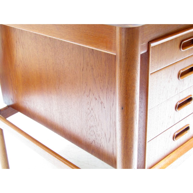 Vintage Deens bureau in teak van Svend Aage Madsen voor Sigurd Hansen, jaren 1960