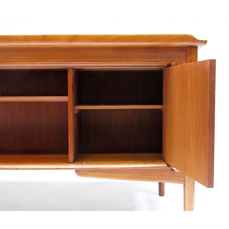 Vintage Deens bureau in teak van Svend Aage Madsen voor Sigurd Hansen, jaren 1960