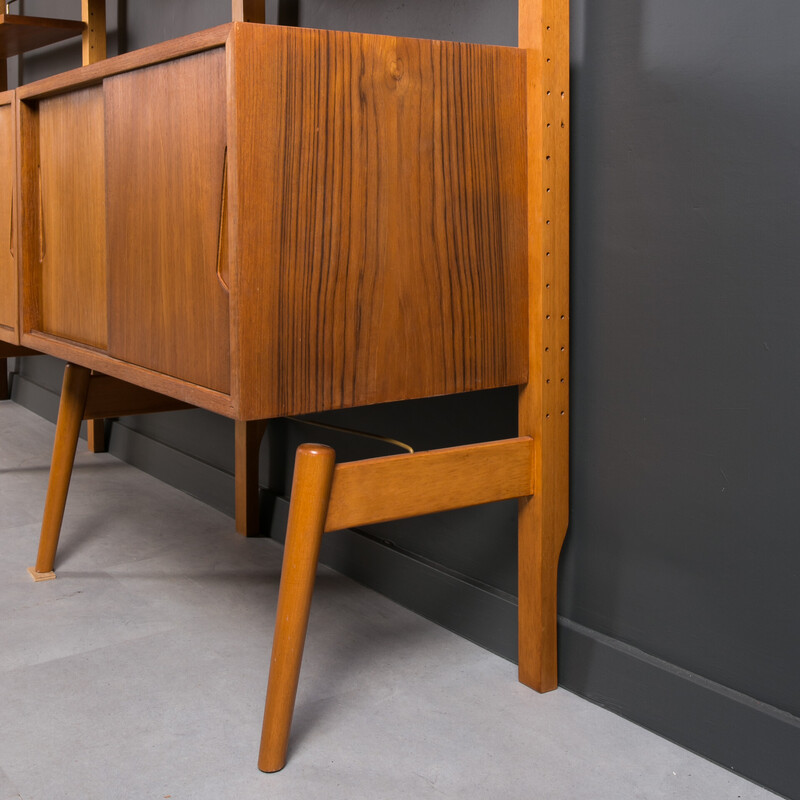 Vintage teak modular wall unit by Brodrene Jatog Mobelfabrik, Norway 1960s