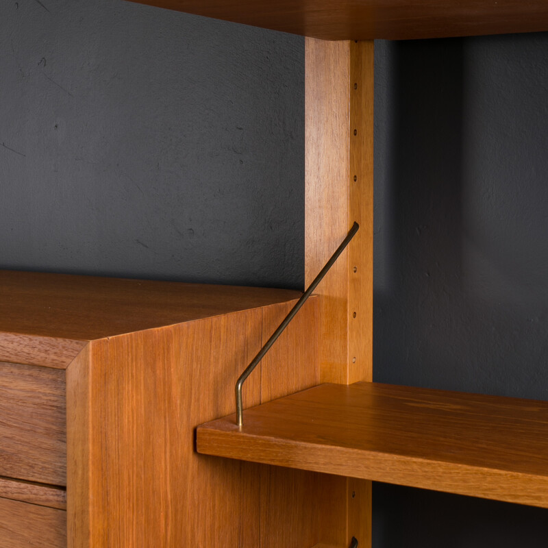 Vintage teak modular wall unit by Brodrene Jatog Mobelfabrik, Norway 1960s