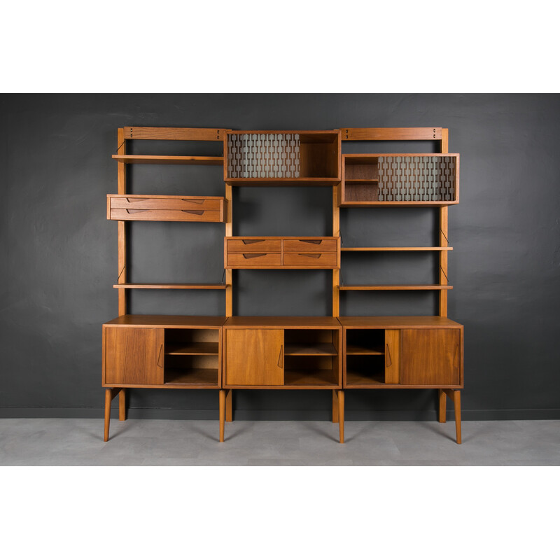 Mueble modular vintage de teca de Brodrene Jatog Mobelfabrik, Noruega Años 60