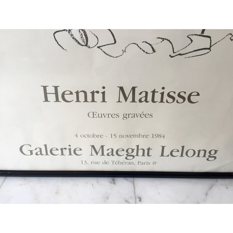 Framed Poster by Henry Matisse - 1980s