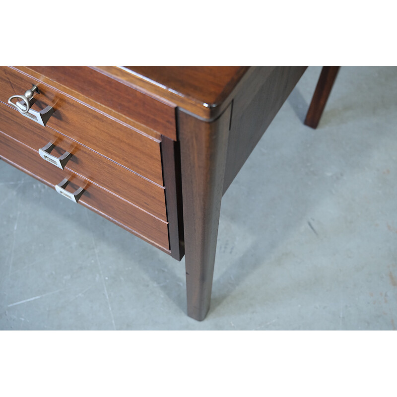 Scandinavian vintage mahogany desk, 1960s