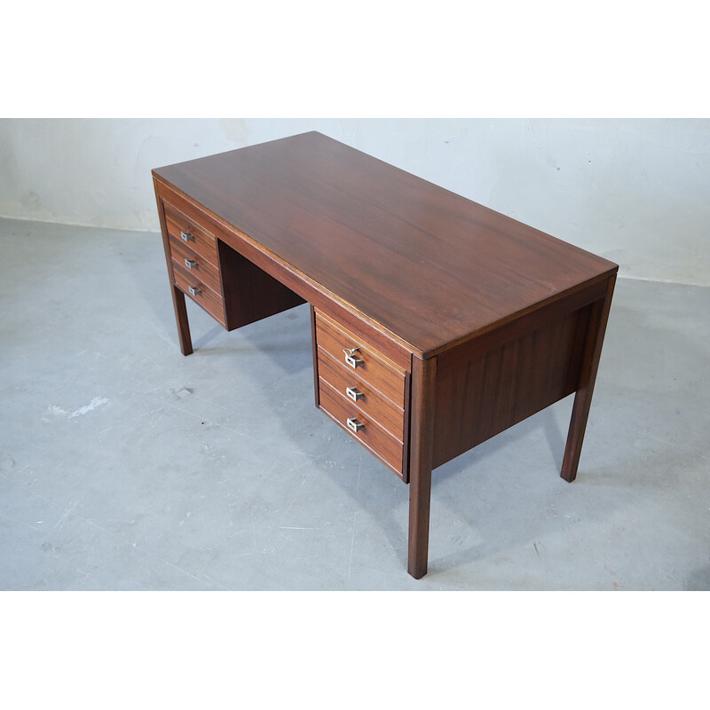 Scandinavian vintage mahogany desk, 1960s