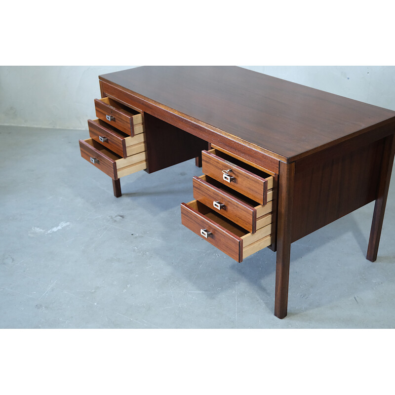 Scandinavian vintage mahogany desk, 1960s