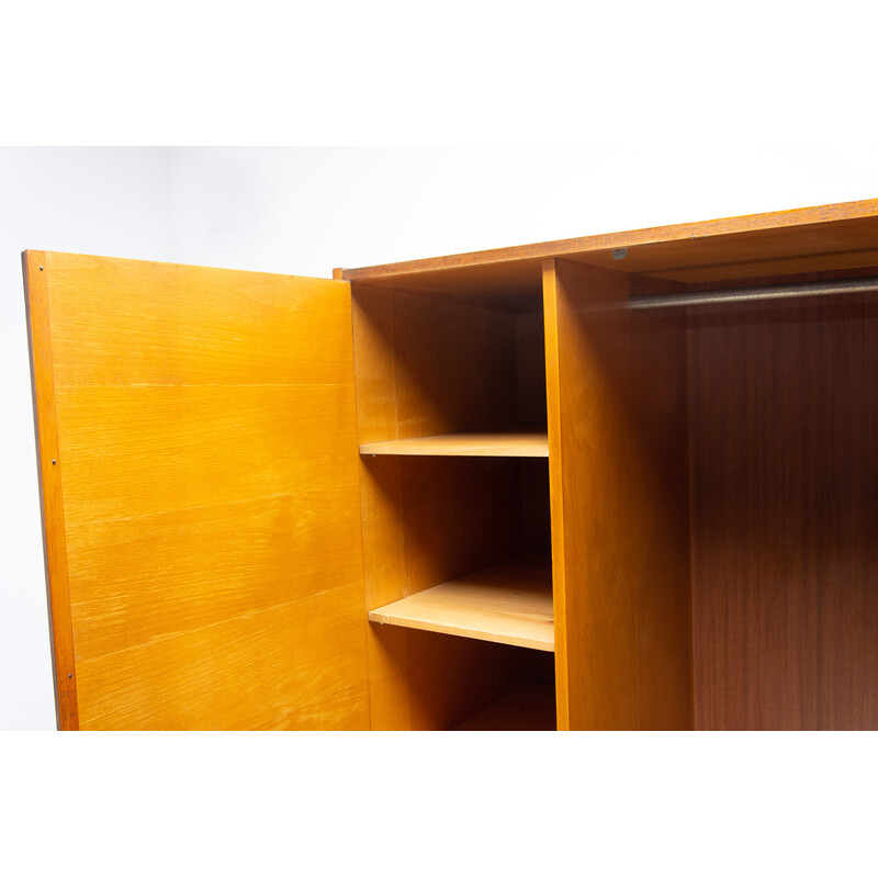 Mid century walnut cabinet, Czechoslovakia 1960s