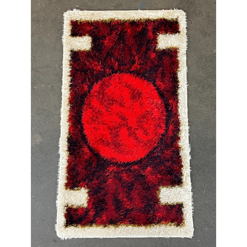 Vintage runner rug Space Age by Hojer Eksport, Denmark 1960-1970s