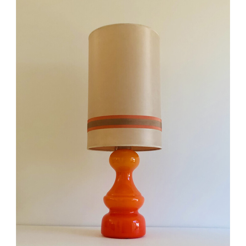 Lampe de salon vintage orange, Italie 1970