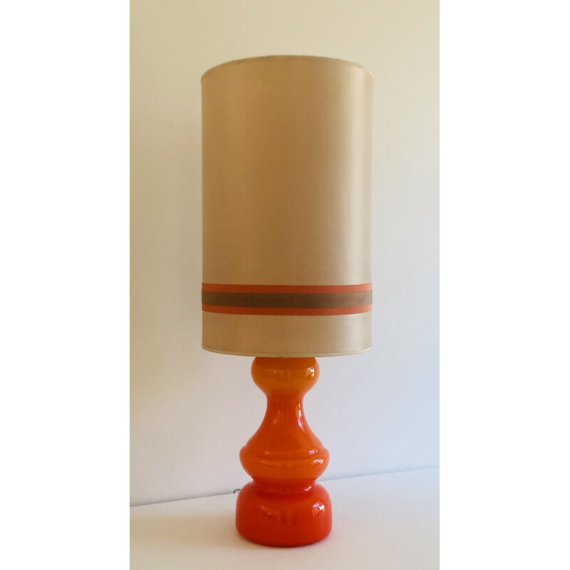 Lámpara de salón vintage naranja, Italia 1970